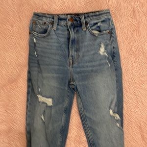 Abercrombie & Fitch Size 00 Short-Distressed Denim Jeans * Simone High Rise Slim